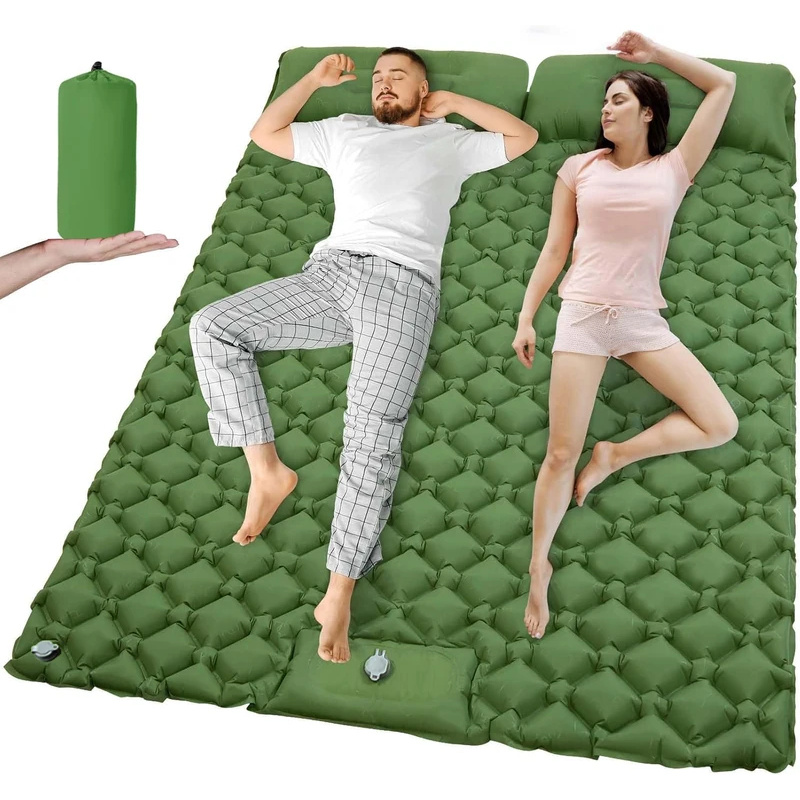 Outdoor Daybed Furniture - ที่นอนลมคู่สำหรับตั้งแคมป์กลางแจ้งแบบหนาพิเศษ ที่นอนนอนหลับแบบพับได้น้ำหนักเบาพิเศษ ที่นอนสำหรับเดินทางในรถยนต์