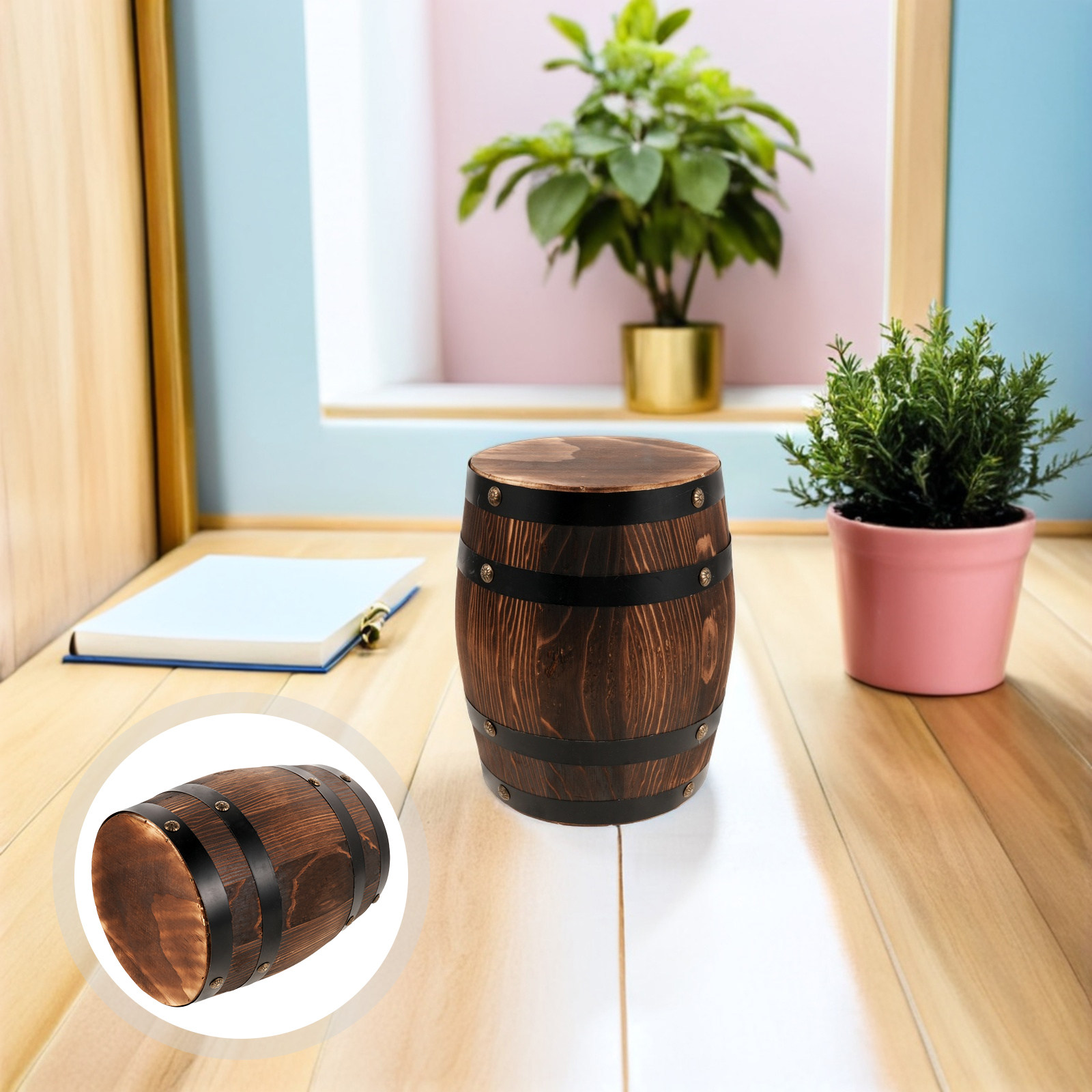 Outdoor Furniture Wood - เก้าอี้ไม้สำหรับสวน ตกแต่งสวนกลางแจ้ง เฟอร์นิเจอร์ลานบ้าน สไตล์เรโทร สำหรับวางข้างแก้ววิสกี้