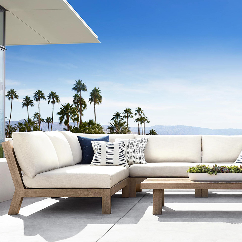 Outdoor Furniture Luxury - ชุดเฟอร์นิเจอร์สวนหรูหรา กันน้ำ ทันสมัย ทำจากไม้สัก สำหรับระเบียง โซฟาแบบแยกส่วน
