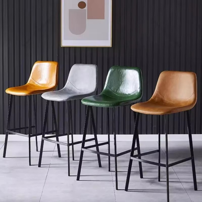 Outdoor Furniture Metal Chairs - เก้าอี้บาร์หรูหรา นั่งสบาย สง่างาม เหมาะสำหรับเคาน์เตอร์บาร์ ห้องครัว หรือใช้งานกลางแจ้ง