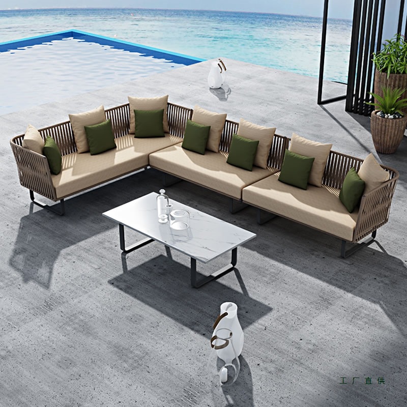 ชุดโซฟาหวายกลางแจ้งกันน้ำ 3 ที - Outdoor Furniture Metal Chairs บทวิจารณ์และราคา