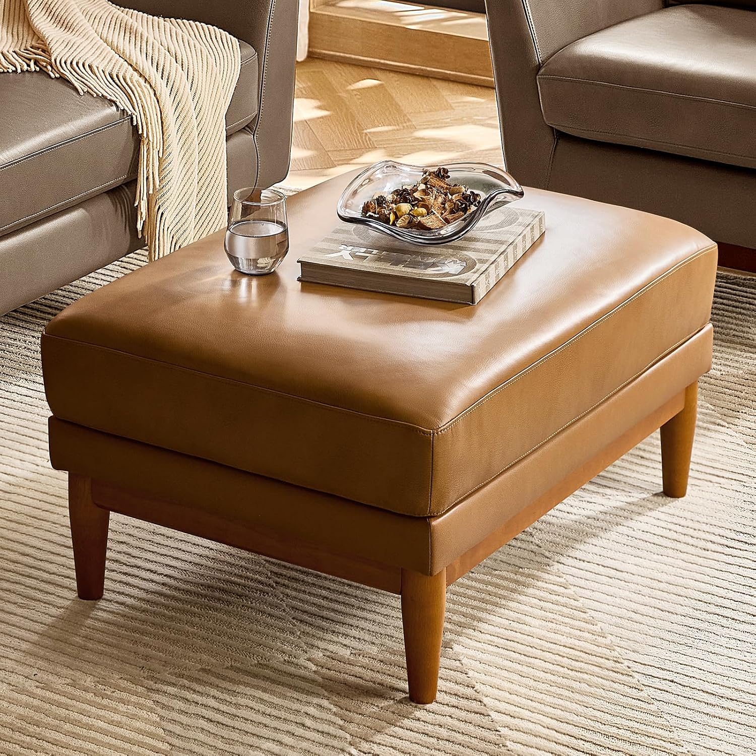 โต๊ะกาแฟออตโตมันหนังแท้ ขนาด 3 - Outdoor Furniture Wood บทวิจารณ์และราคา